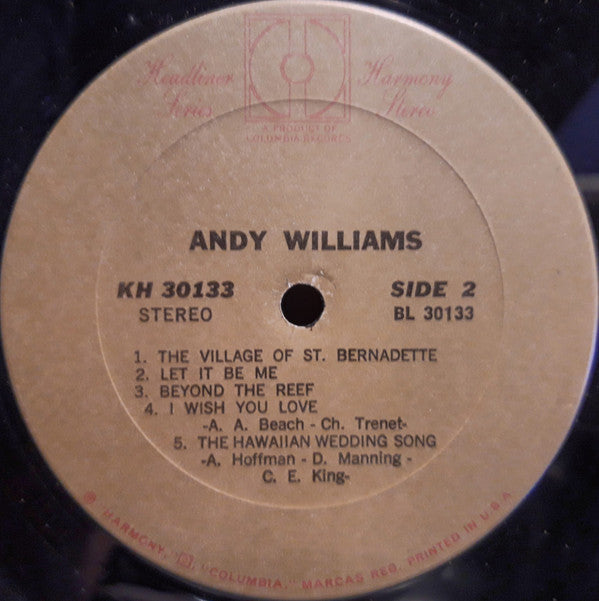 Andy Williams - Andy Williams | Mint (M) Mint (M)-