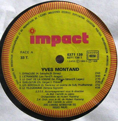 Yves Montand - Yves Montand *FRANCE* | Excellent (EX) Near Mint (NM)--