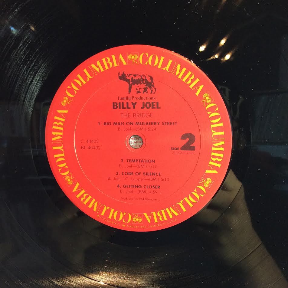 Billy Joel - The Bridge (VINYL LP Columbia – OC 40402, Columbia – C 40402) | USED Excellent+ (EX+) Excellent+ (EX+)--