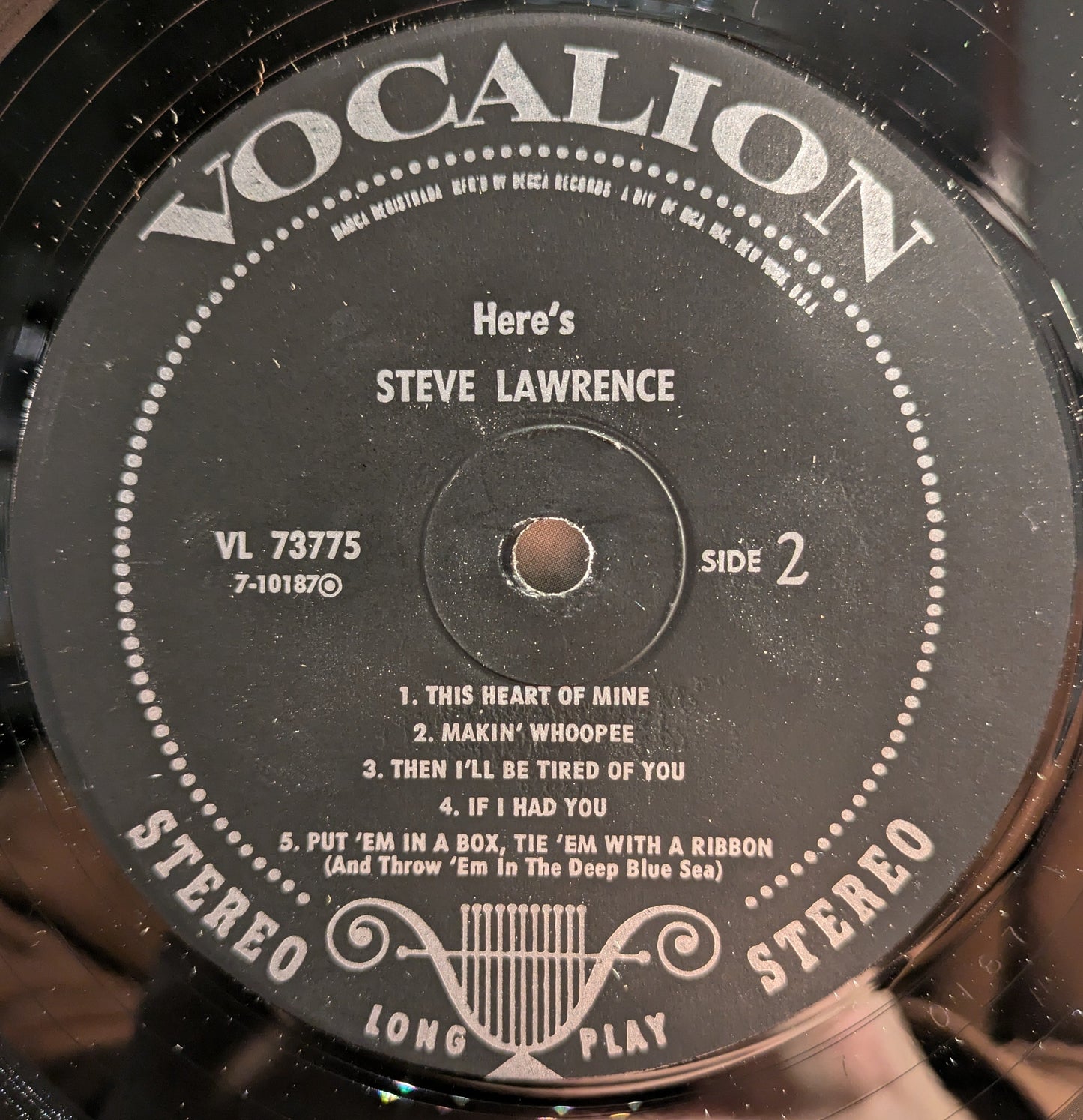 Steve Lawrence (2) - Here's Steve Lawrence | Excellent (EX) Excellent (EX)--