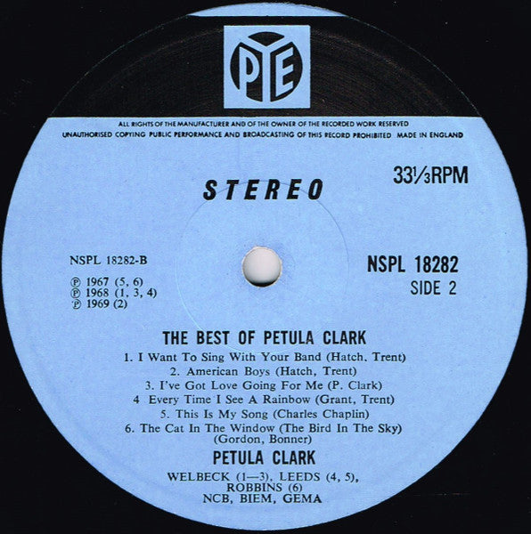 Petula Clark - The Best Of Petula Clark *UK* | Excellent (EX) Excellent (EX)--