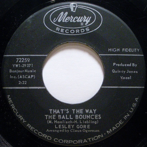 Lesley Gore - That's The Way Boys Are (7" VINYL) | Excellent (EX) Near Mint (NM)--