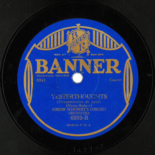Royal Marimba Band (2) - Pagan Love Song / Yesterthoughts (10" 78RPM RECORD) | Near Mint (NM) Very Good Plus (VG+)--