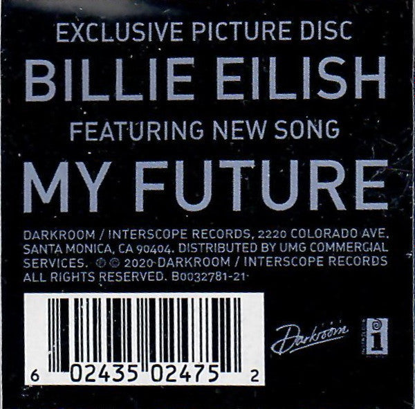 Billie Eilish - My Future (7") | Near Mint (NM) Near Mint (NM)-