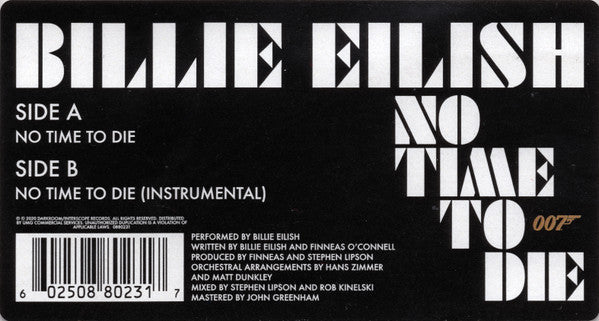 Billie Eilish - No Time To Die (7") | Near Mint (NM) Near Mint (NM)-