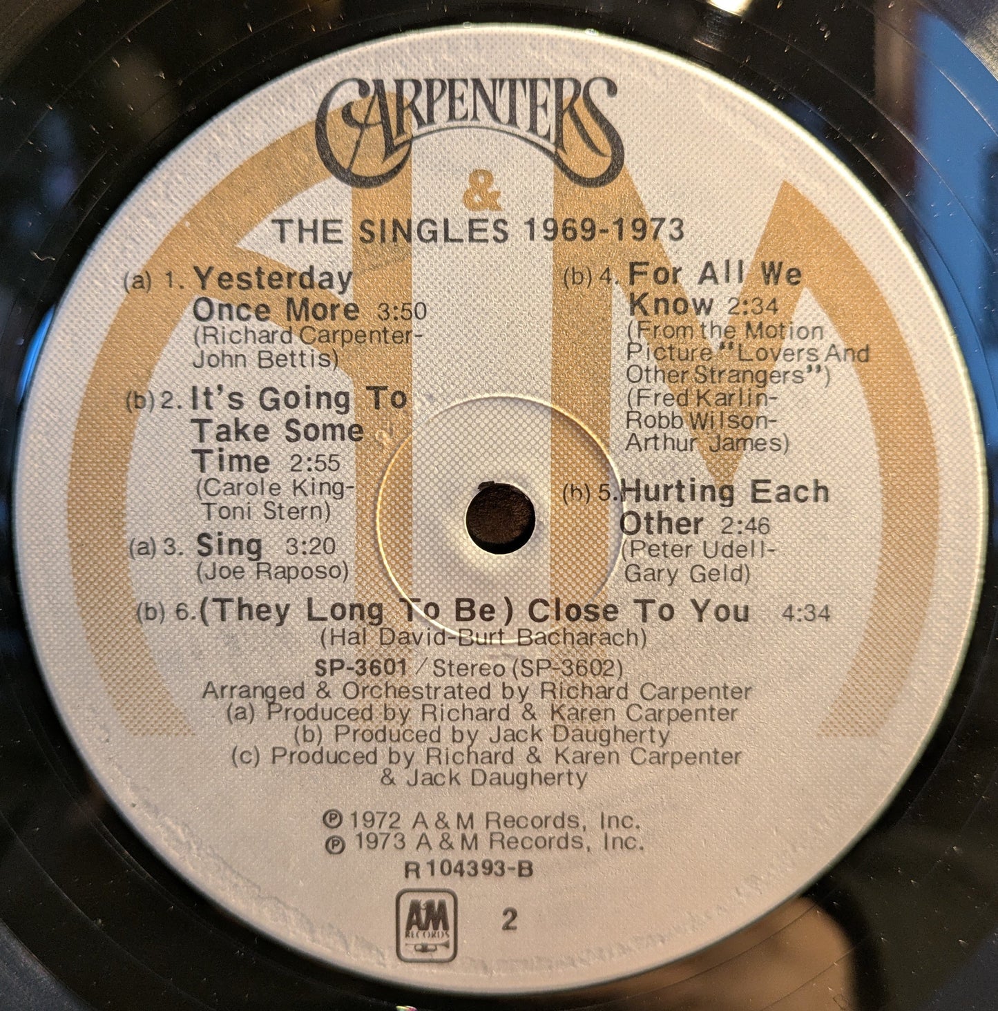 Carpenters - The Singles 1969-1973 (VINYL) | Near Mint (NM) Excellent (EX)-
