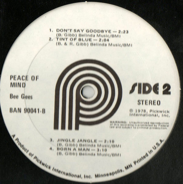 Bee Gees - Peace Of Mind | Near Mint (NM) Excellent (EX)-
