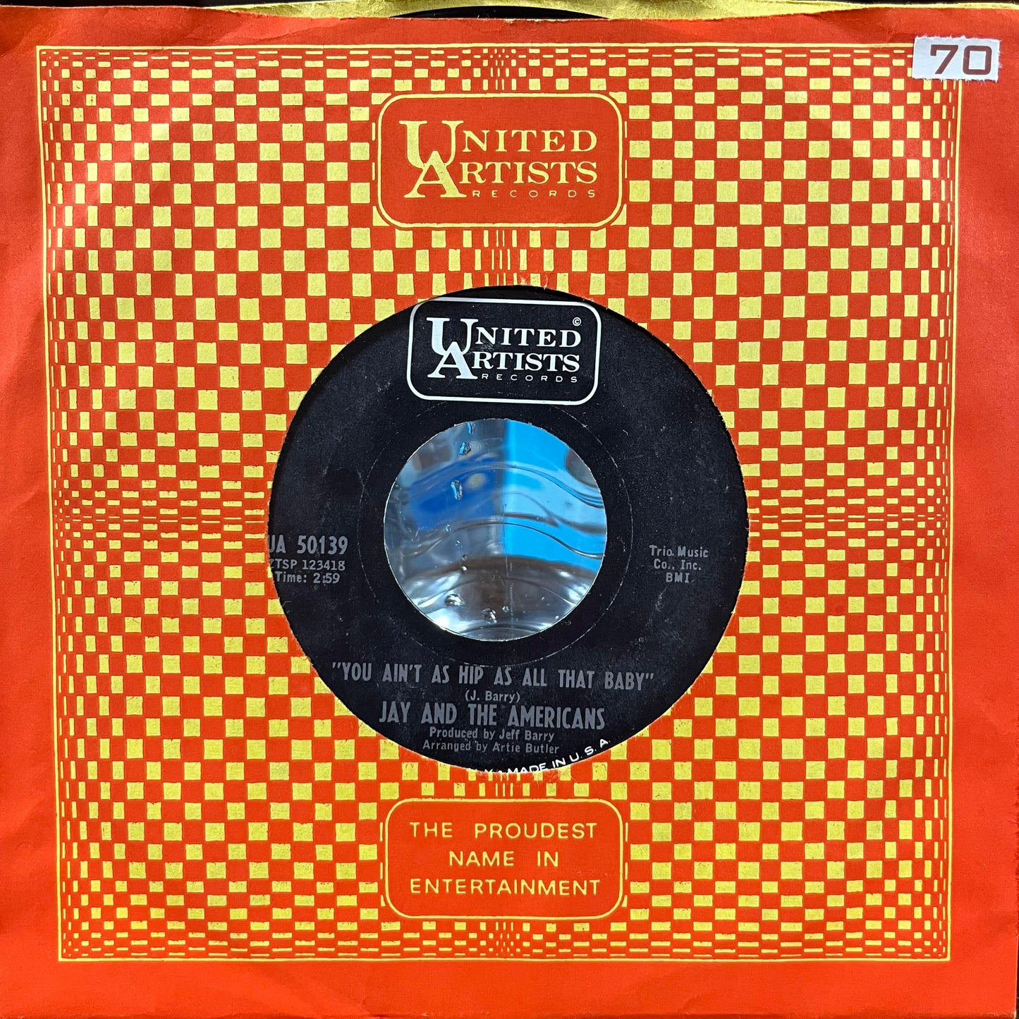 Jay & The Americans - You Ain't As Hip As All That Baby (7" VINYL) | Very Good Plus (VG+)--