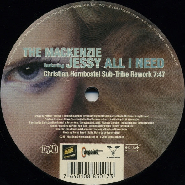 The Mackenzie - All I Need (10" VINYL) | Very Good (VG) Generic--