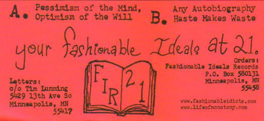 Pessimism Of The Mind, Optimism Of The Will (VINYL 7") | Mint (M) Mint (M)-