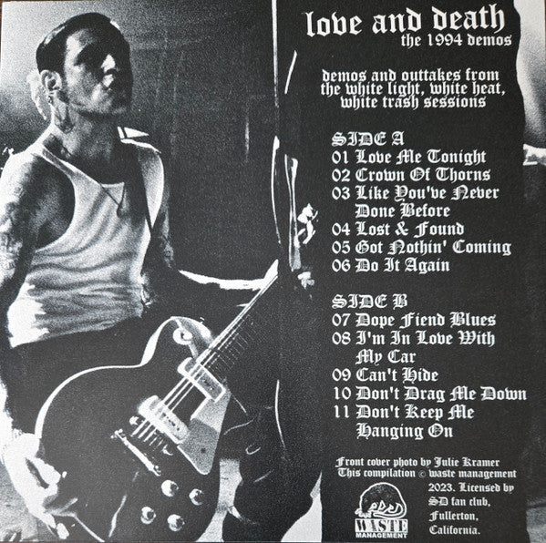 Social Distortion - Love And Death (The 1994 Demos)(VINYL LP) |-