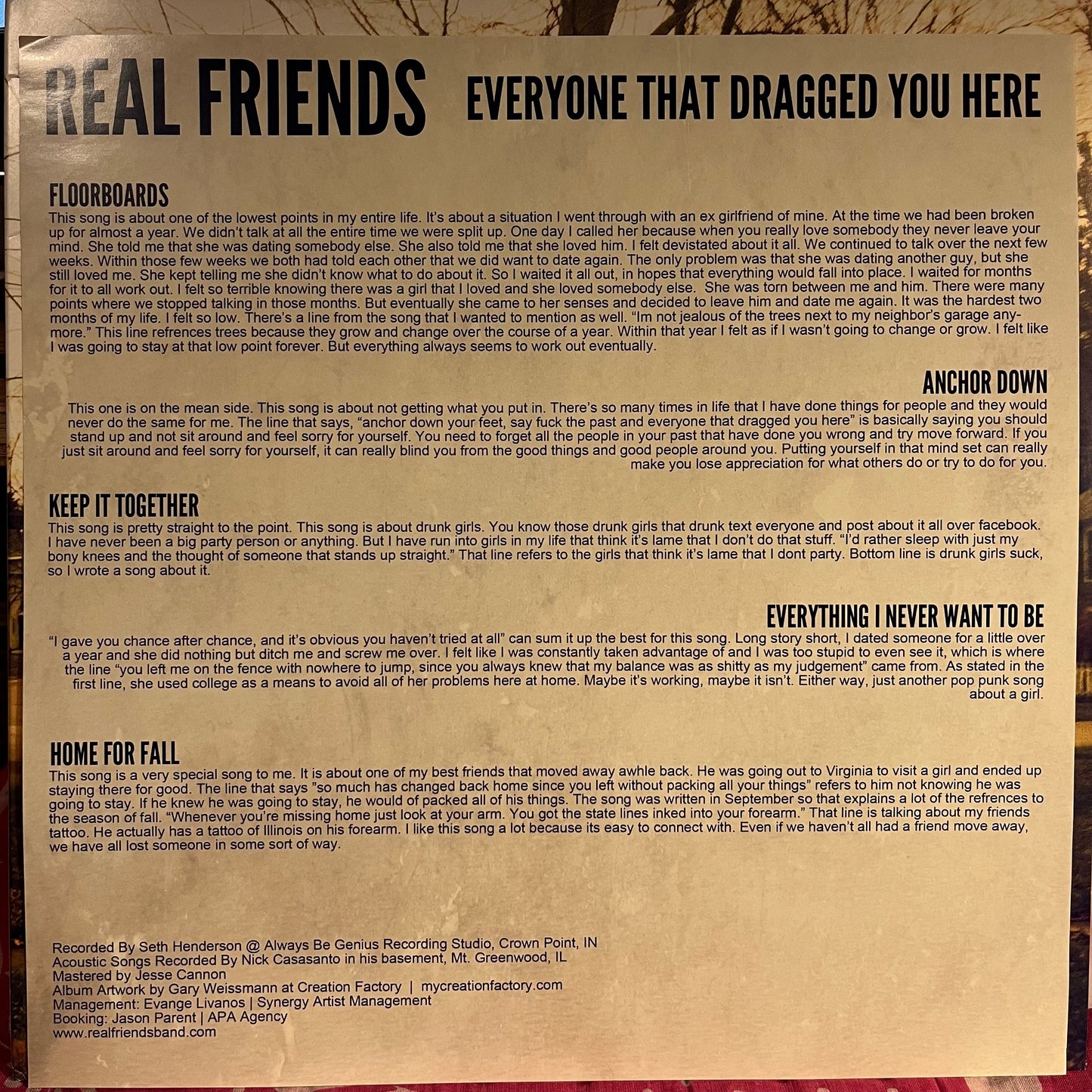 Real Friends - Everyone That Dragged You Here *WHITE* | Near Mint (NM) Near Mint (NM)-