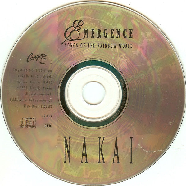 R. Carlos Nakai - Emergence: Songs Of The Rainbow World - Native American Flute Music (CD) | Near Mint (NM) Near Mint (NM)--