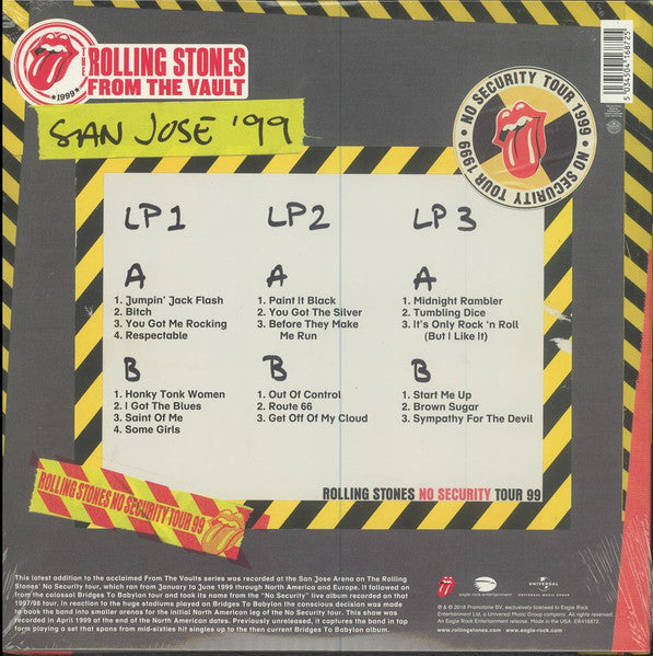 The Rolling Stones - No Security. San Jose '99 (3xCOLOR VINYL) | Mint (M) Mint (M)-