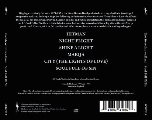 Steve Brown Band - (PRESALE 7/3/26) Soul Full of Sin (MANUFACTURED ON DEMAND CD) | Mint (M) Mint (M)-