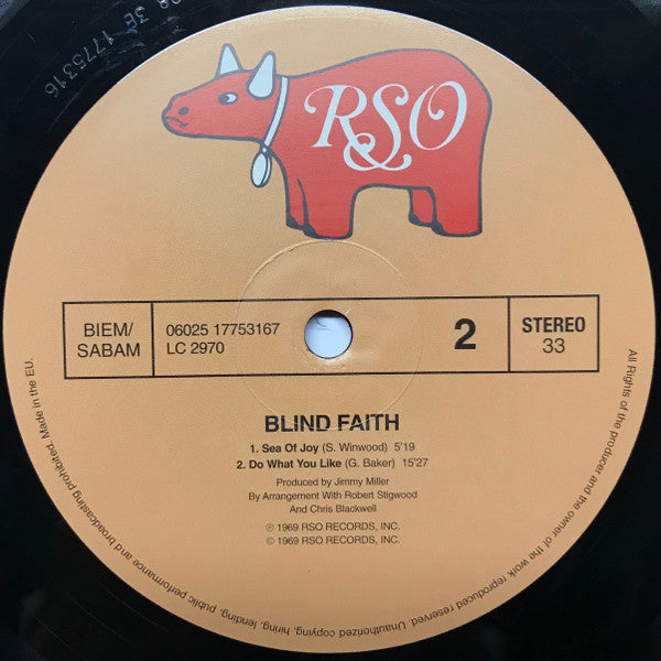 Blind Faith - Blind Faith (VINYL LP RSO 06025 17753167 2008) | NEW Mint (M) Excellent+ (EX+)-