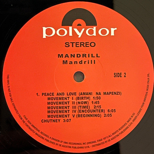 Mandrill - Mandrill (VINYL - ITALY 2025) | Mint (M) Mint (M)-