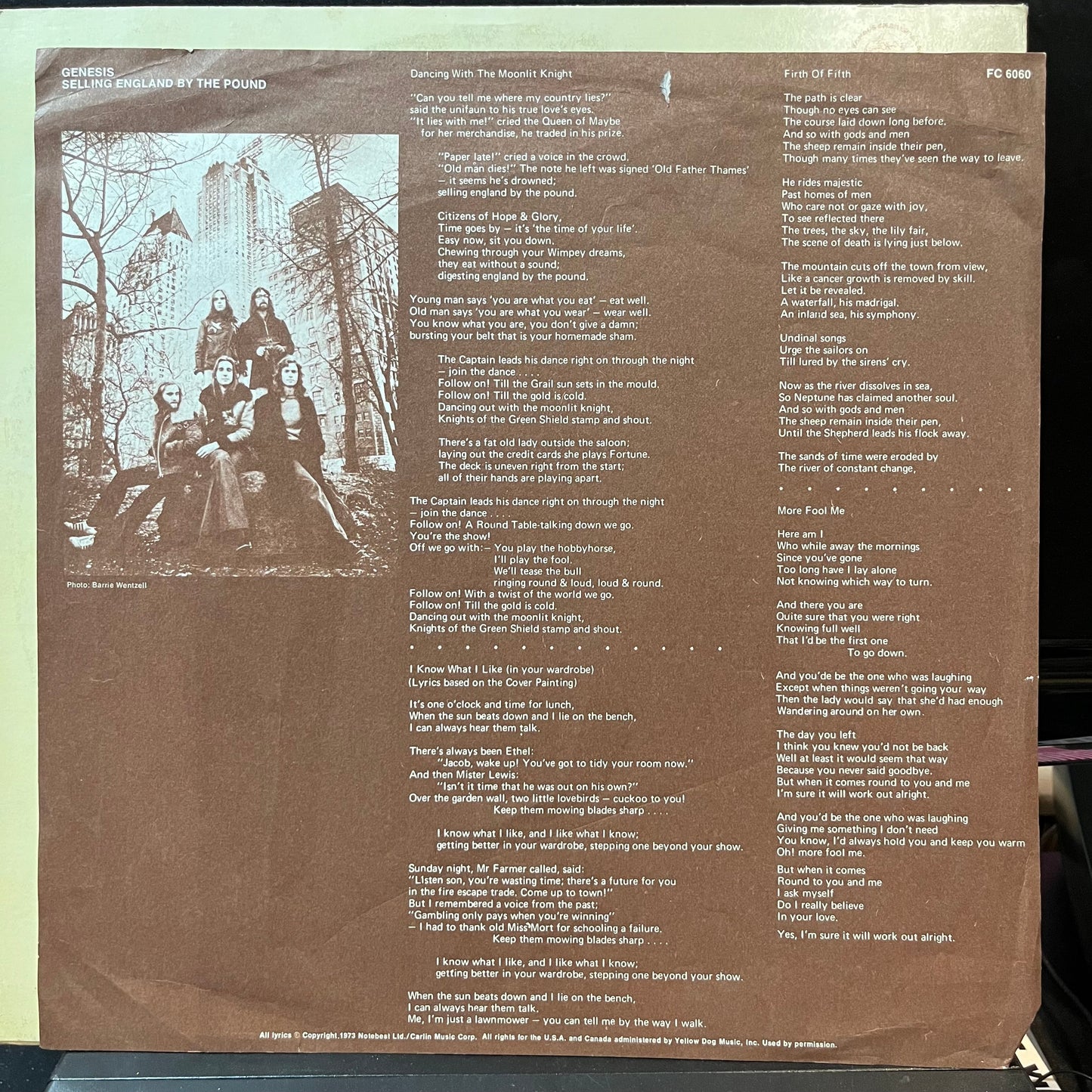Genesis - Selling England By The Pound (VINYL LP CHARISMA FC 6060 1973) | Excellent+ (EX+) Excellent (EX)--