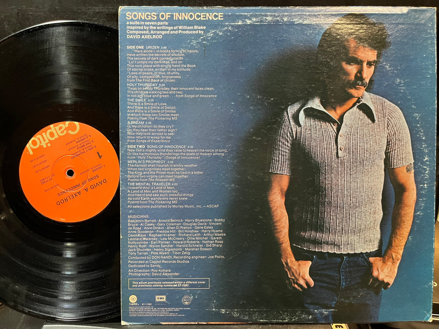 David Axelrod - Song Of Innocence (VINYL LP CAPITOL ST-11362 1975) | Excellent+ (EX+) Very Good Plus (VG+)--