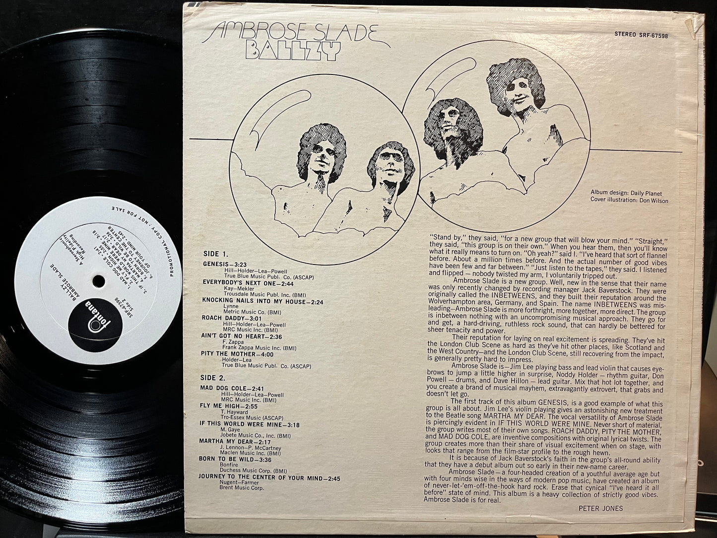 Ambrose Slade - Ballzy (VINYL LP FONTANA SRF 67598 1969) | USED Near Mint- (NM-) Excellent (EX)--
