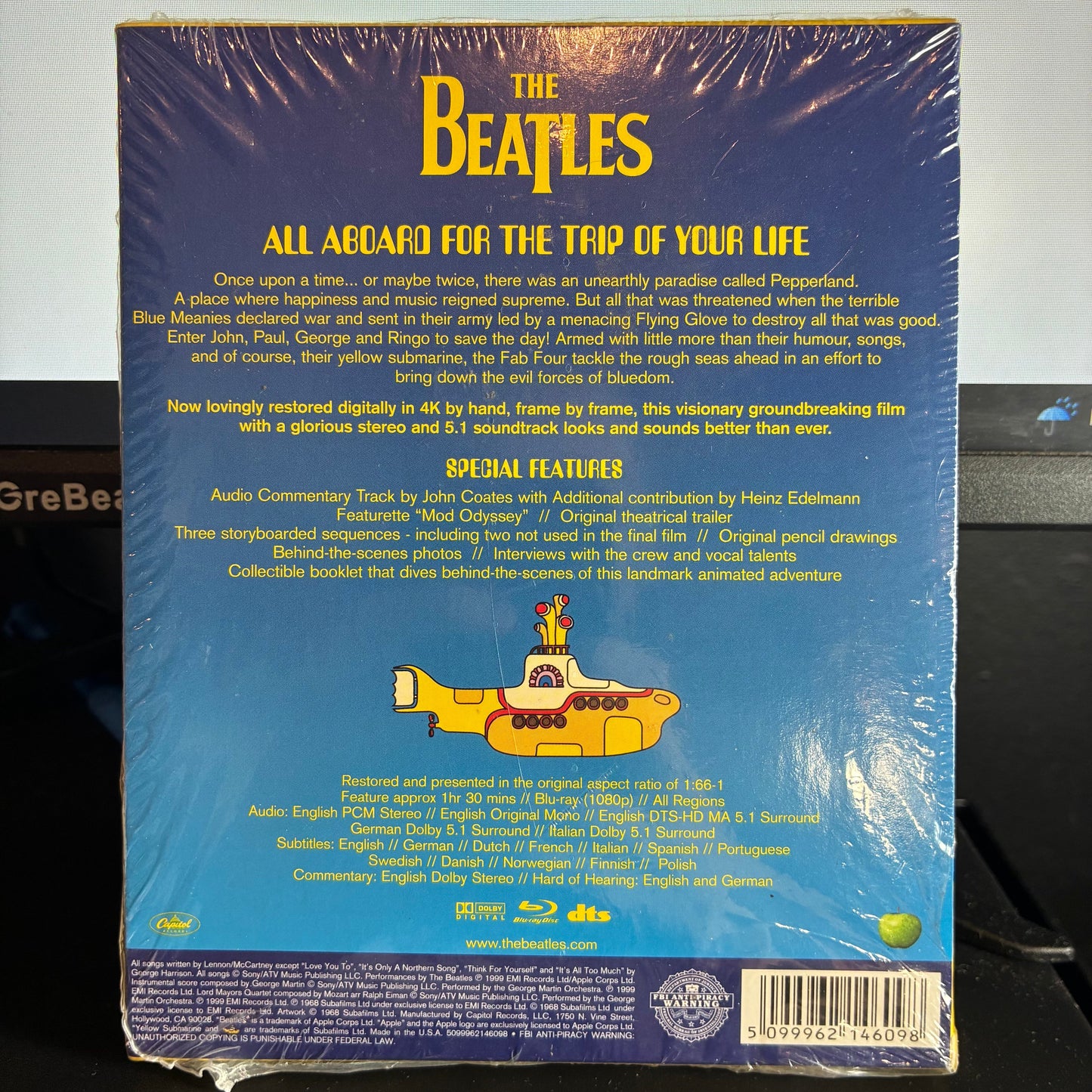 The Beatles - Yellow Submarine (BLU-RAY Apple Records – 5099962146098) |-