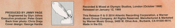 Led Zeppelin - Led Zeppelin: Deluxe Edition (180 GRAM VINYL) | Mint (M) Mint (M)-