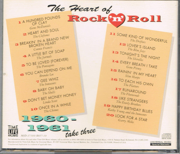 The Heart Of Rock 'N' Roll - 1960-1961 Take Three *CD* | Mint (M) Mint (M)-