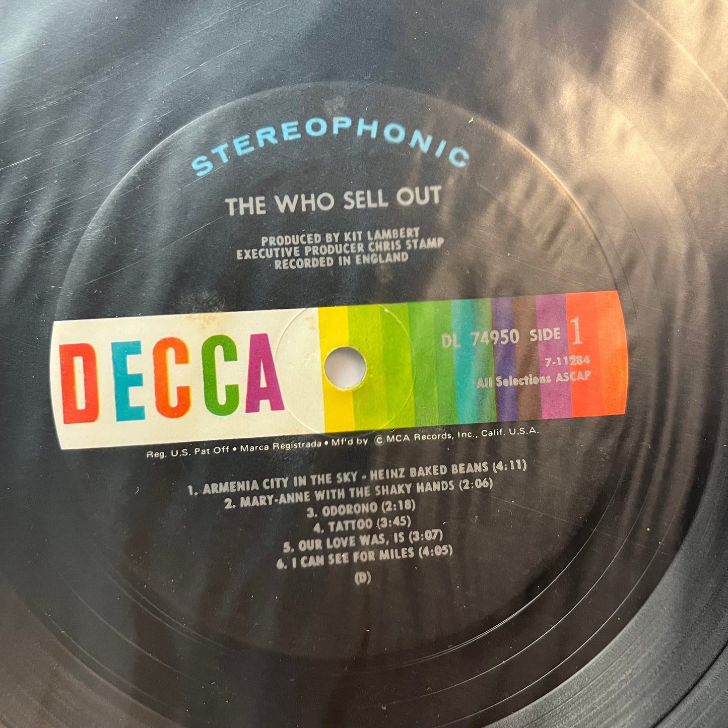 The Who - The Who Sell Out (VINYL LP DECCA DL 74950 1971) | USED Excellent+ (EX+) Very Good (VG)--