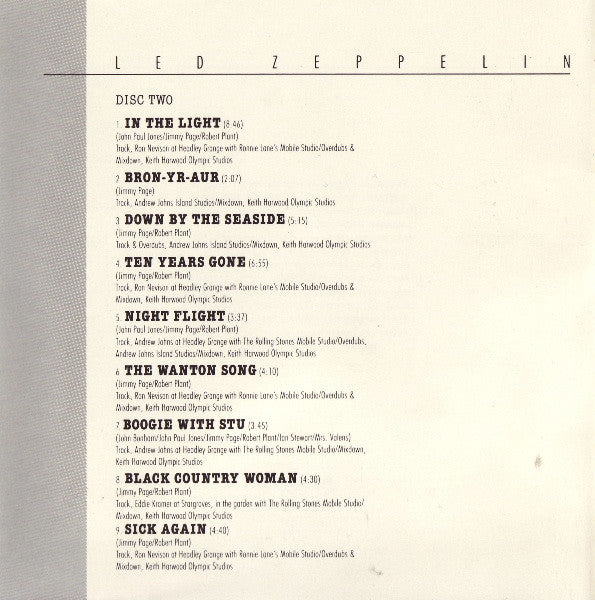Led Zeppelin - Physical Graffiti (2xCD) | Excellent+ (EX+) Excellent+ (EX+)-