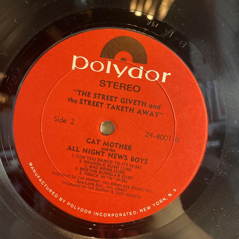 Cat Mother And The All-Night Newsboys - The Street Giveth.. And The Street Taketh Away (VINYL) | Excellent+ (EX+) Very Good Plus (VG+)--