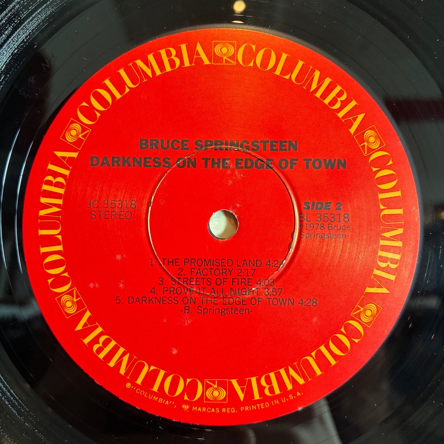 Bruce Springsteen - Darkness On The Edge Of Town (VINYL) | Excellent (EX) Very Good Plus (VG+)--