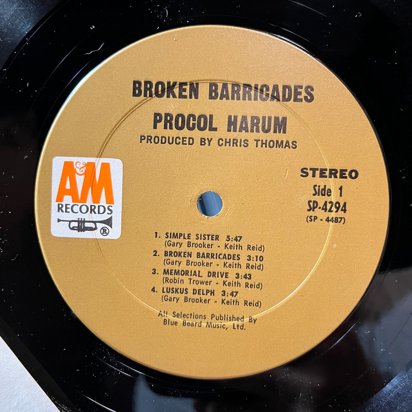Procol Harum - Broken Barricades (VINYL LP A&M SP 4294 1971) | Near Mint- (NM-) Very Good (VG)--