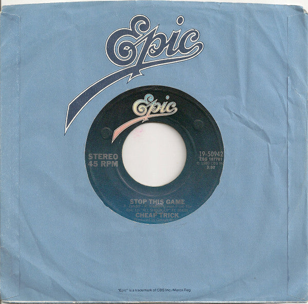 Cheap Trick - Stop This Game (7" VINYL) | Near Mint (NM) Near Mint (NM)-