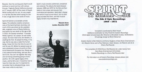 Spirit (8) - It Shall Be: The Ode & Epic Recordings 1968-1972 *5XCD BOX* | Excellent (EX) Near Mint (NM)--