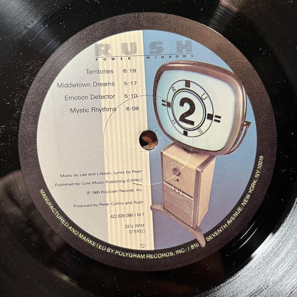 Rush - Power Windows (VINYL) | Near Mint (NM) Excellent (EX)-