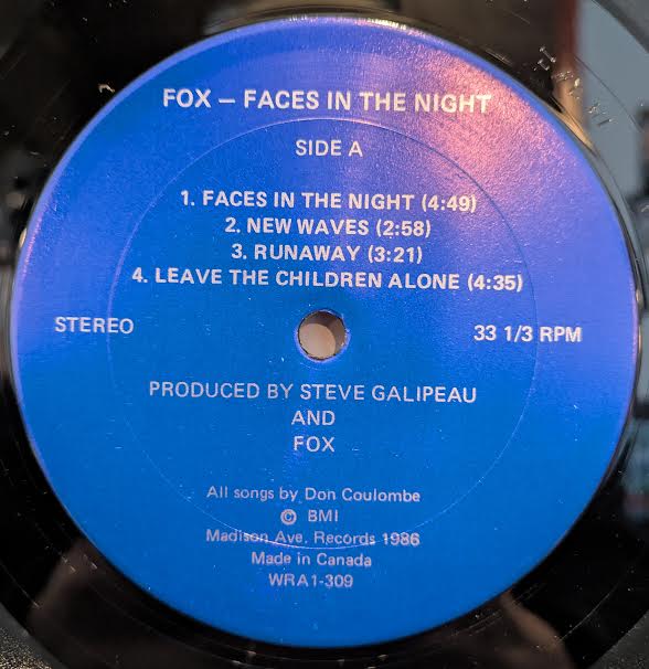 Fox & Company (2) - Faces In The Night (VINYL) | Near Mint (NM) Near Mint (NM)-