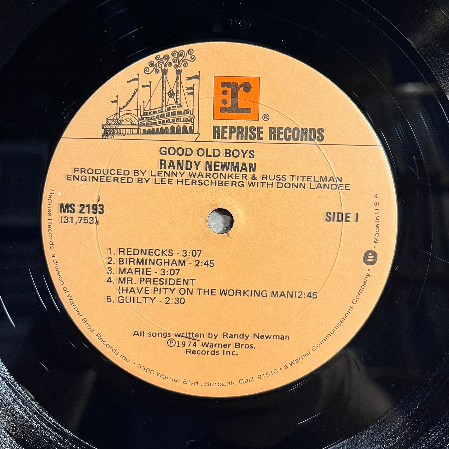 Randy Newman - Good Old Boys *GOLD DISK* | Near Mint (NM) Excellent (EX)-
