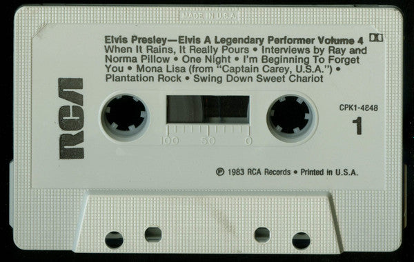 Elvis Presley - A Legendary Performer - Volume 4 (CASSETTE) | Near Mint (NM) Near Mint (NM)--