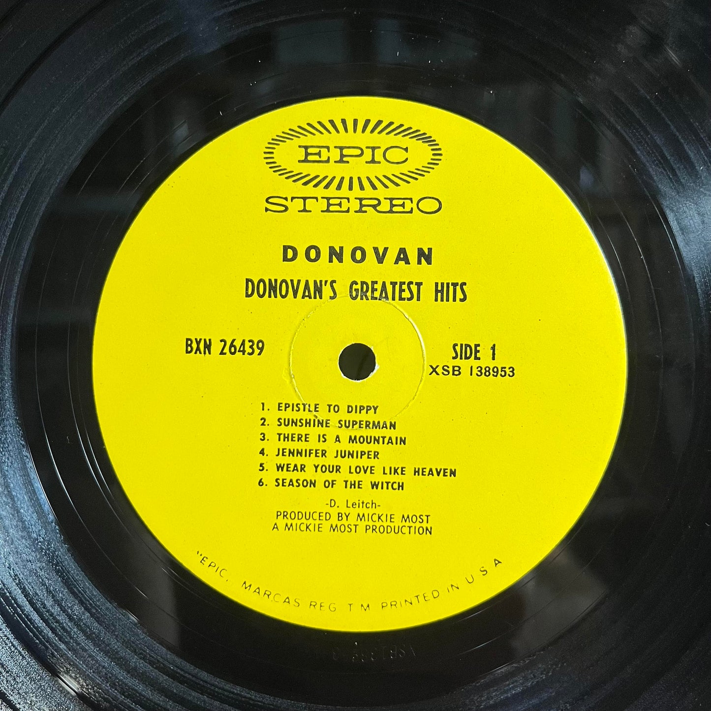 Donovan - Donovan's Greatest Hits *SANTA MARIA* | Near Mint (NM) Very Good Plus (VG+)-