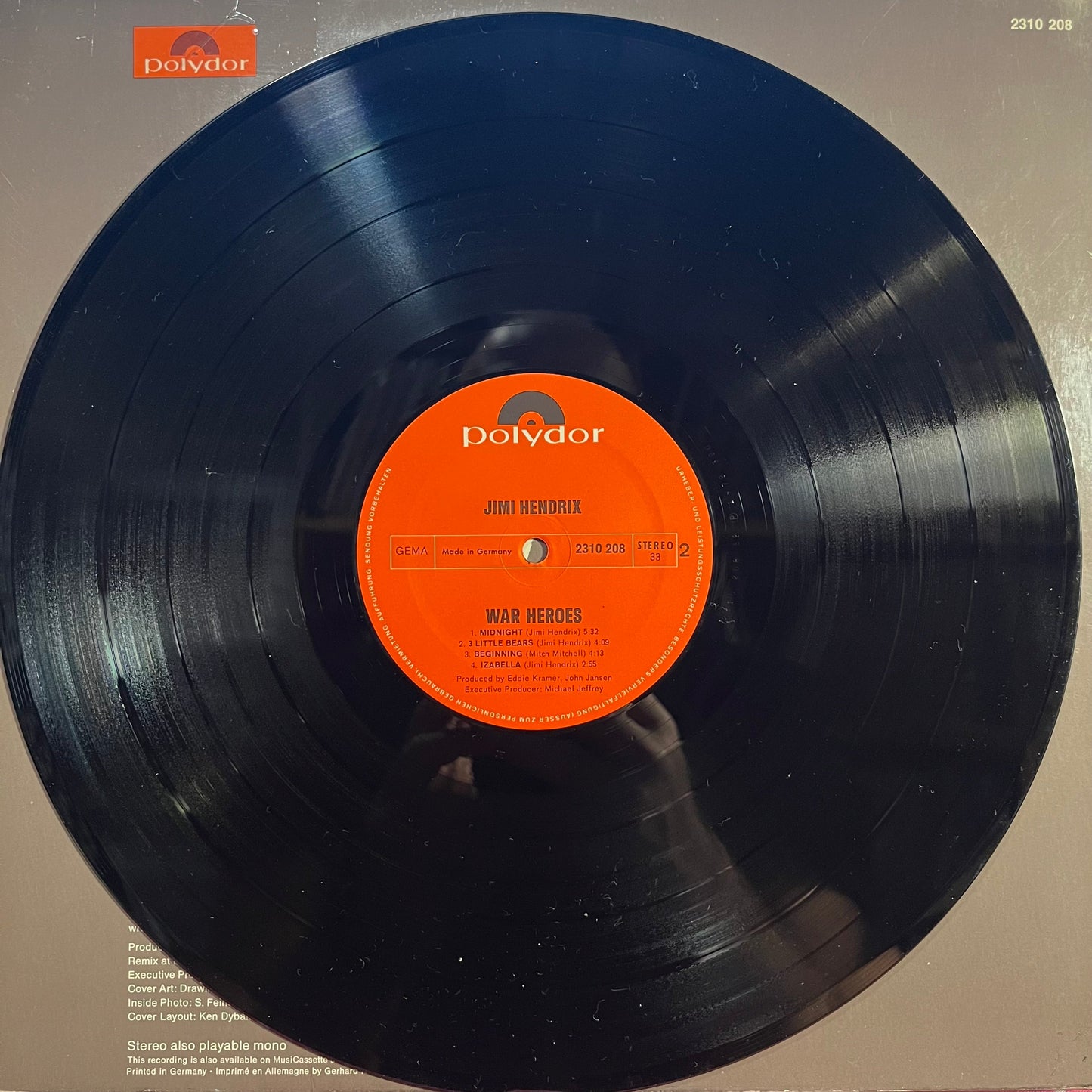 Jimi Hendrix - War Heroes *NETHERLANDS* | Near Mint (NM) Near Mint (NM)-