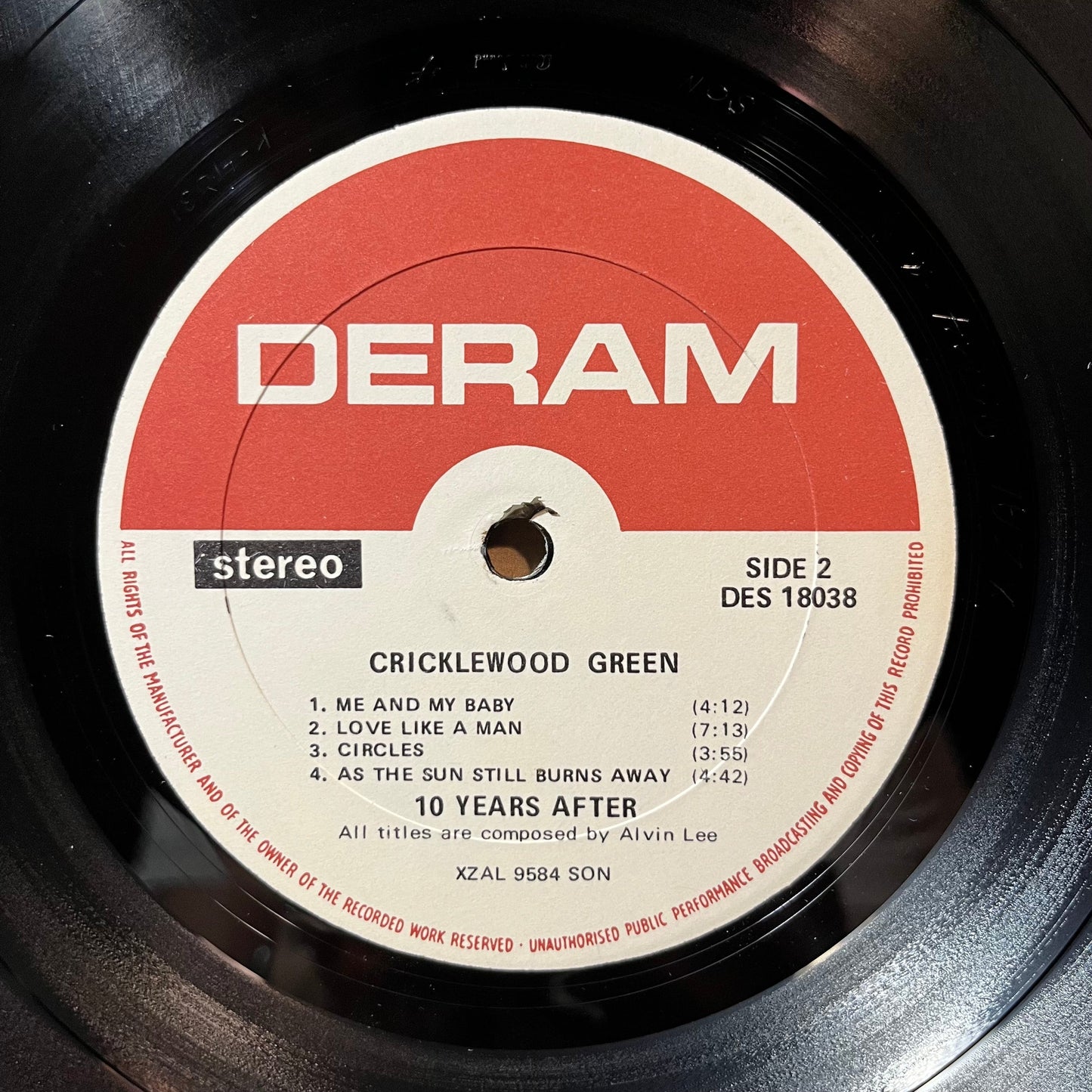 Ten Years After - Cricklewood Green (VINYL LP DERAM DES 18038 1970) | USED Near Mint (NM or M-) Very Good Plus (VG+)--