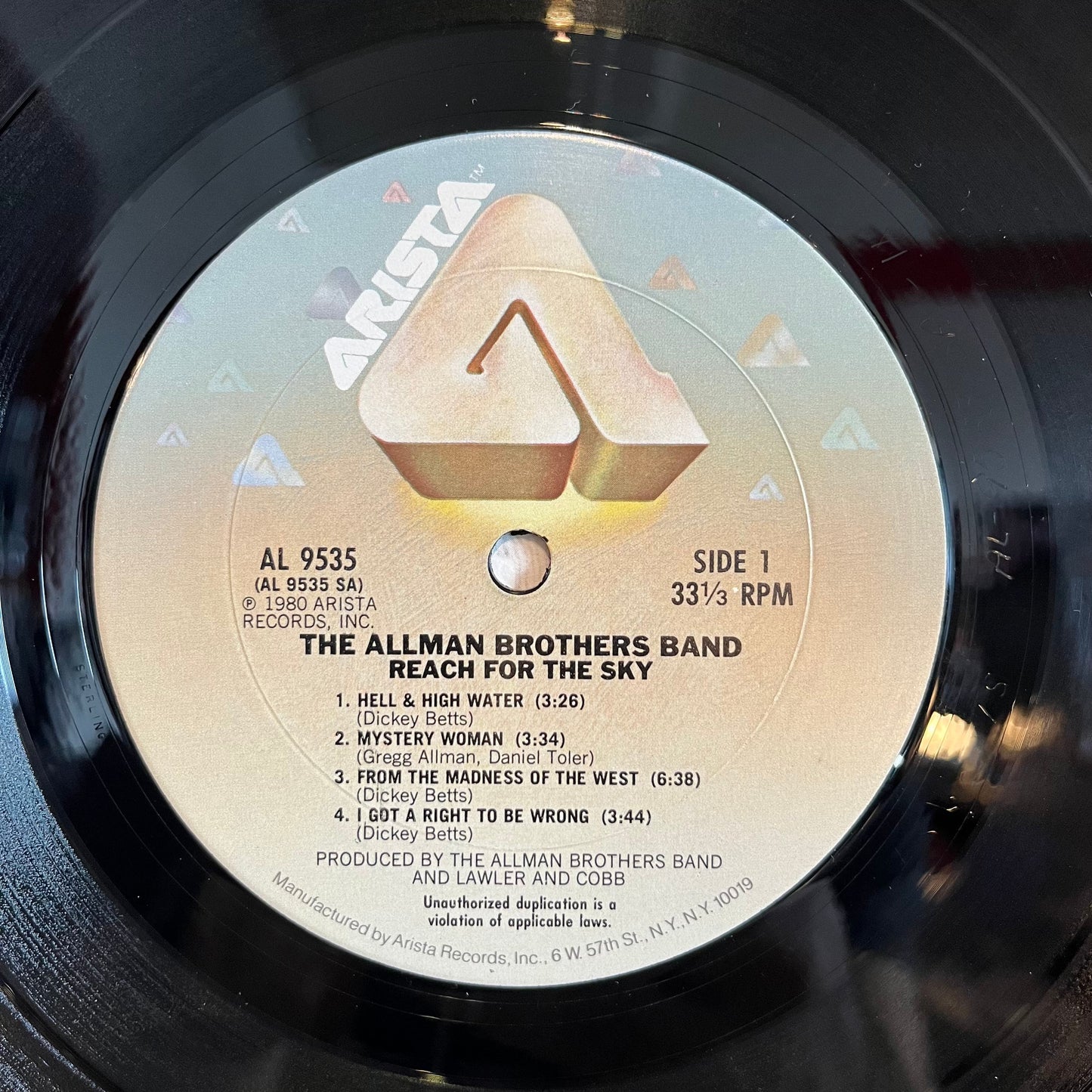 The Allman Brothers Band - Reach For The Sky *SANTA MARIA* | Near Mint (NM) Excellent (EX)-