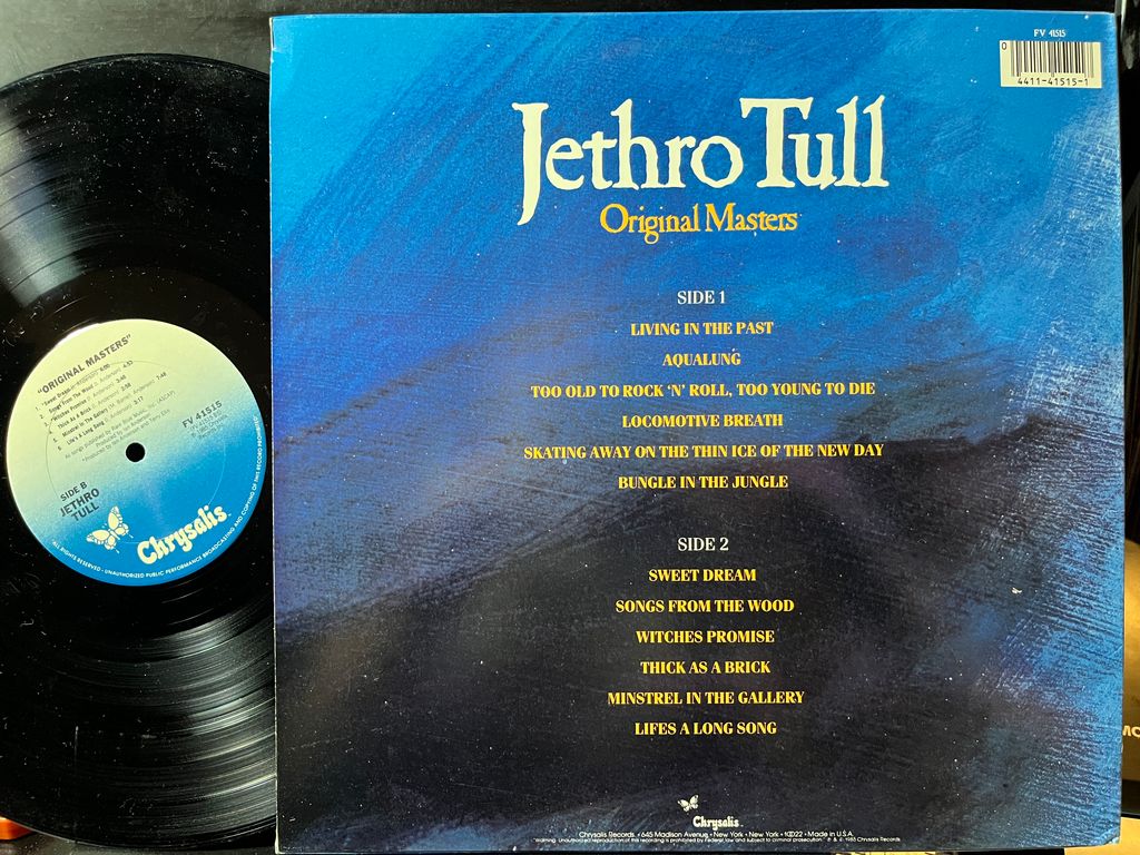 Jethro Tull - Original Masters (VINYL) | Near Mint (NM) Near Mint (NM)--