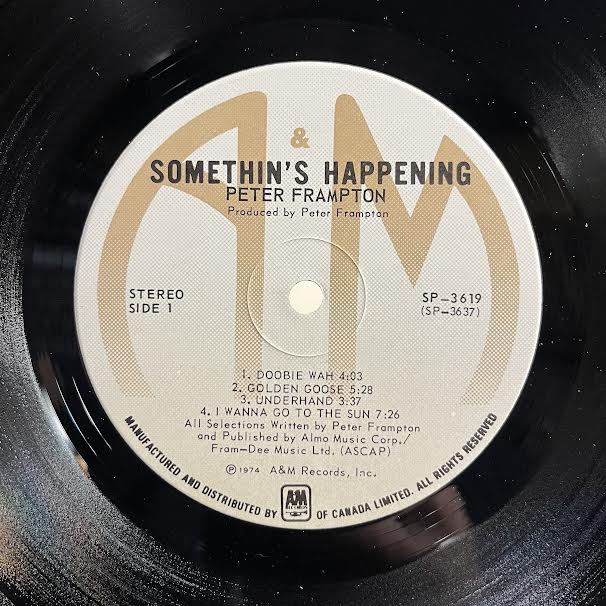 Peter Frampton - Somethin's Happening (VINYL) | Near Mint (NM) Very Good Plus (VG+)-