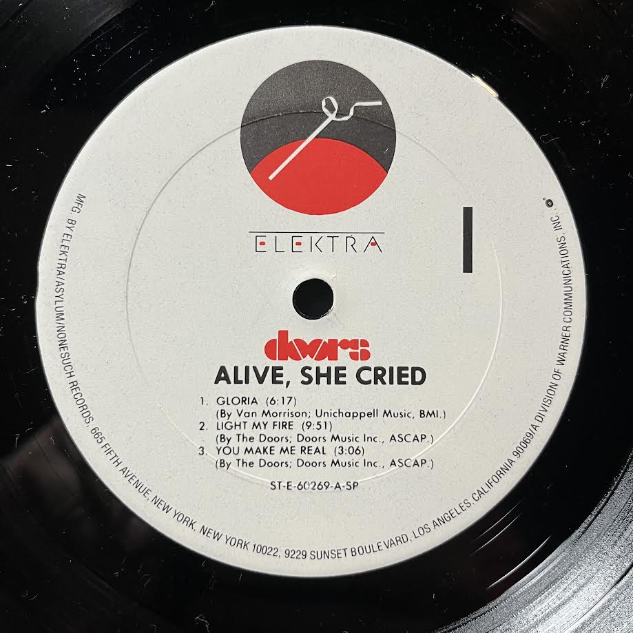 The Doors - Alive, She Cried (VINYL) | Near Mint (NM) Excellent (EX)-