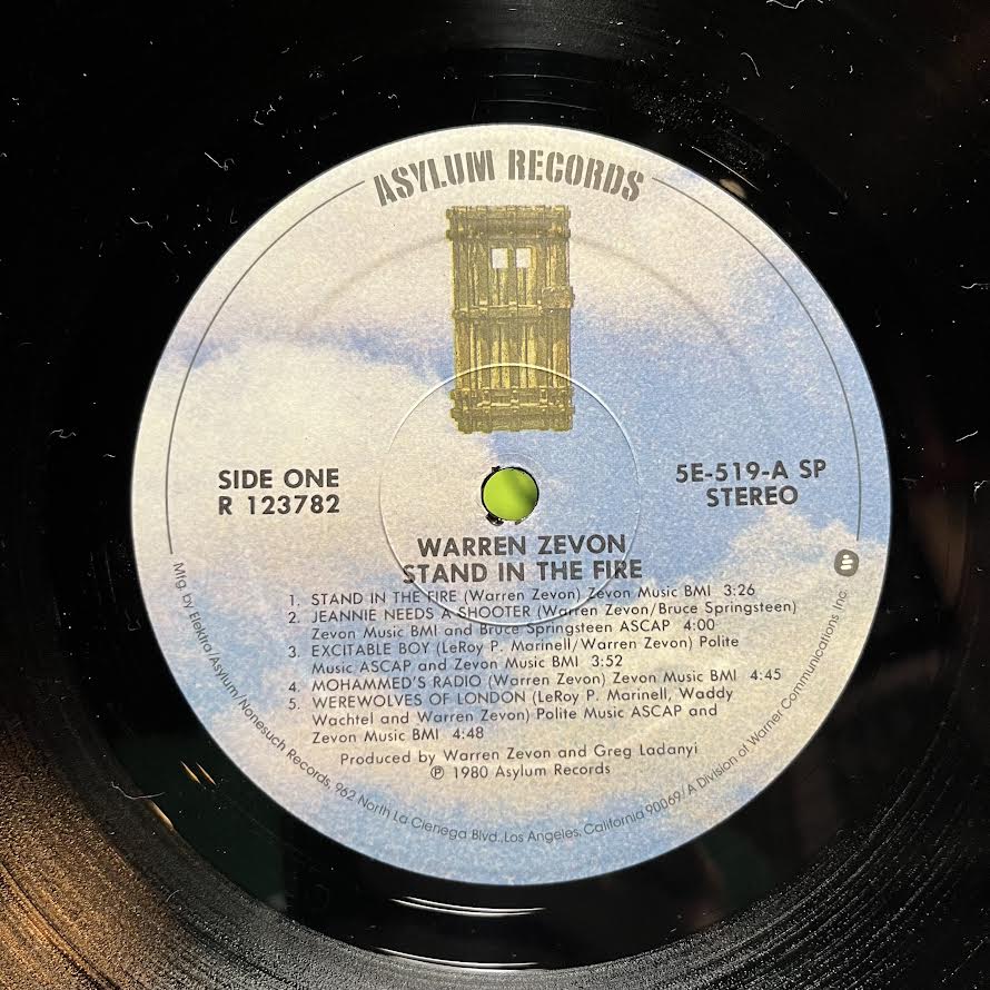 Warren Zevon - Stand In The Fire (VINYL) | Near Mint (NM) Excellent (EX)-