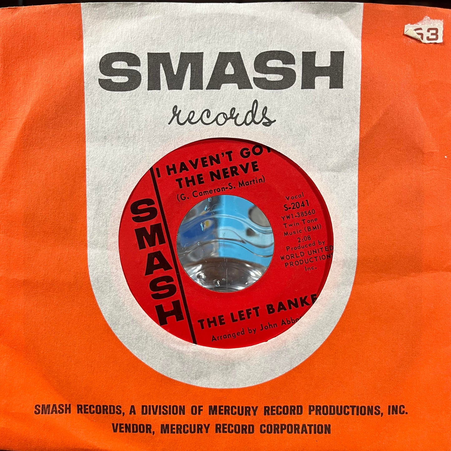 The Left Banke - Walk Away Renee / I Haven't Got The Nerve (7" VINYL) | Very Good Plus (VG+)--