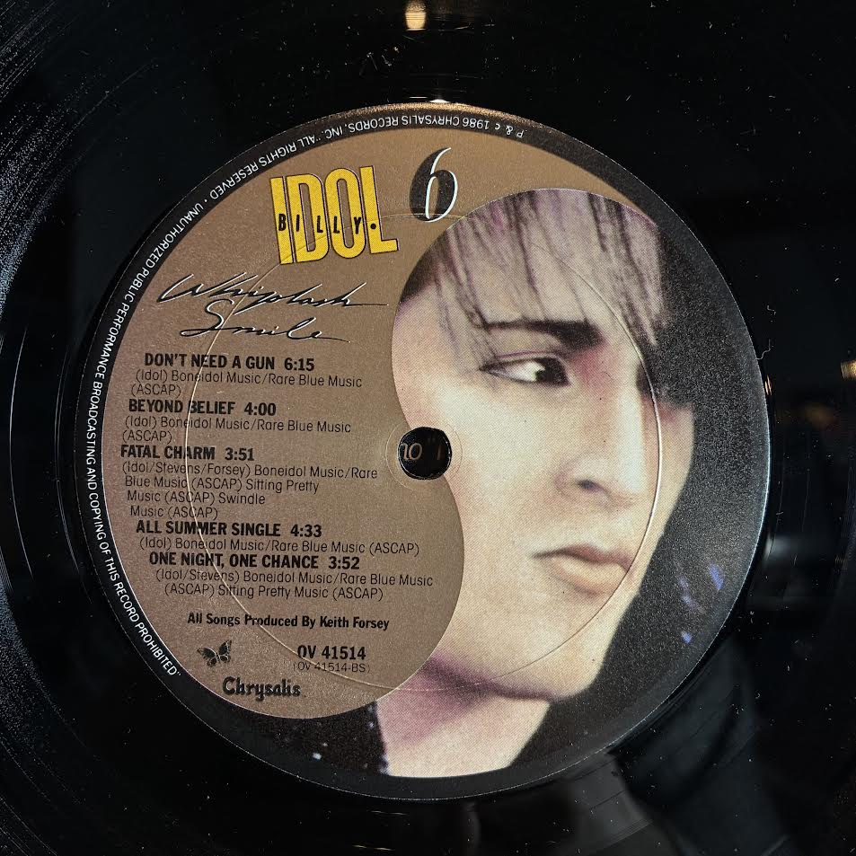 Billy Idol - Whiplash Smile (VINYL) | Very Good Plus (VG+) Excellent+ (EX+)--