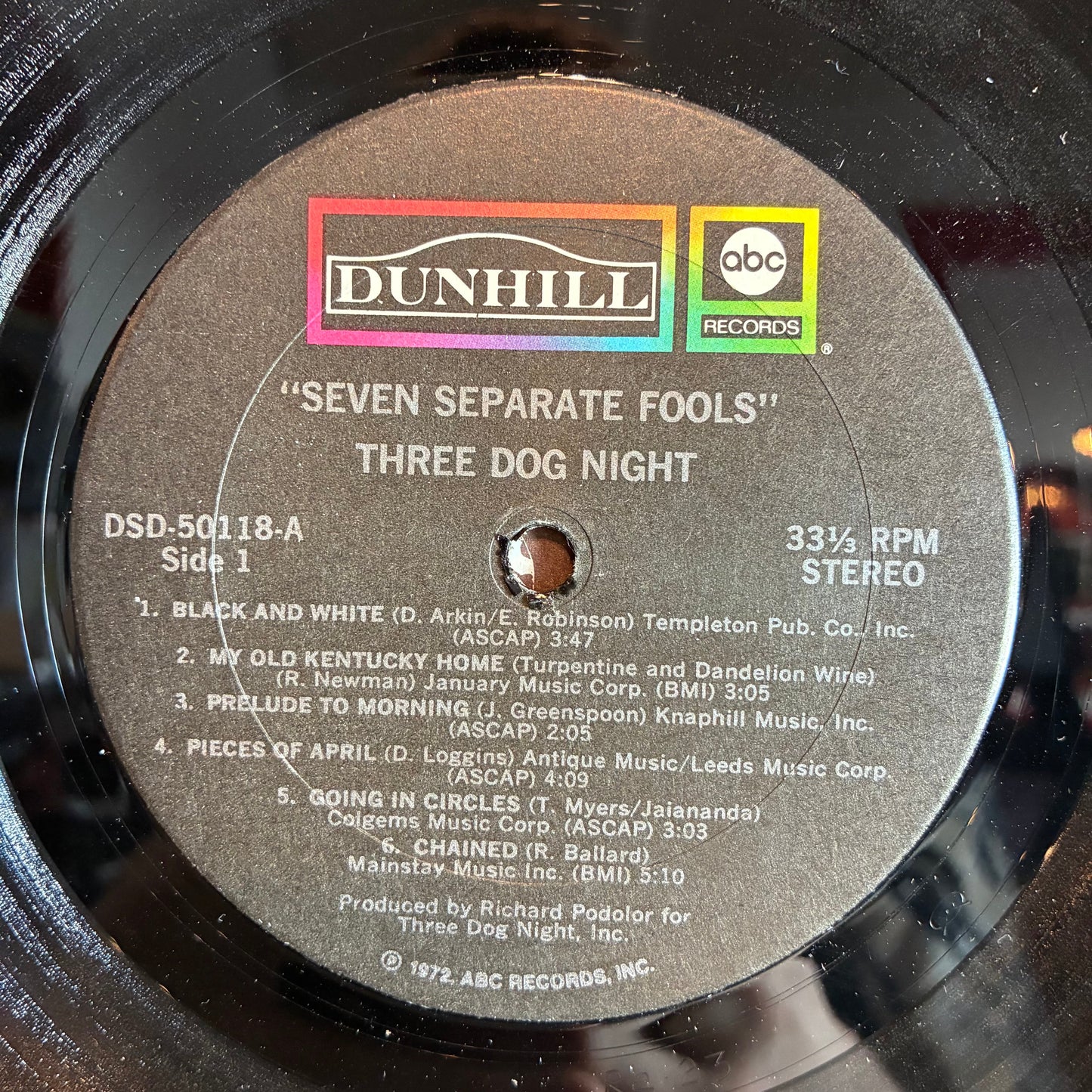 Three Dog Night - Seven Separate Fools (VINYL) | Very Good Plus (VG+) Very Good (VG)--
