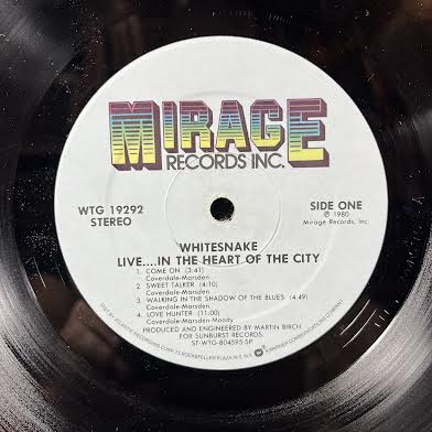 Whitesnake - Live... In The Heart Of The City (VINYL) | Very Good Plus (VG+)-